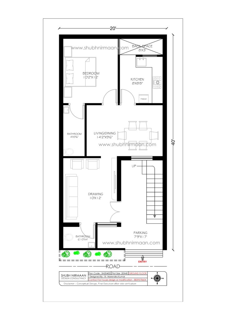 20x40 house plan