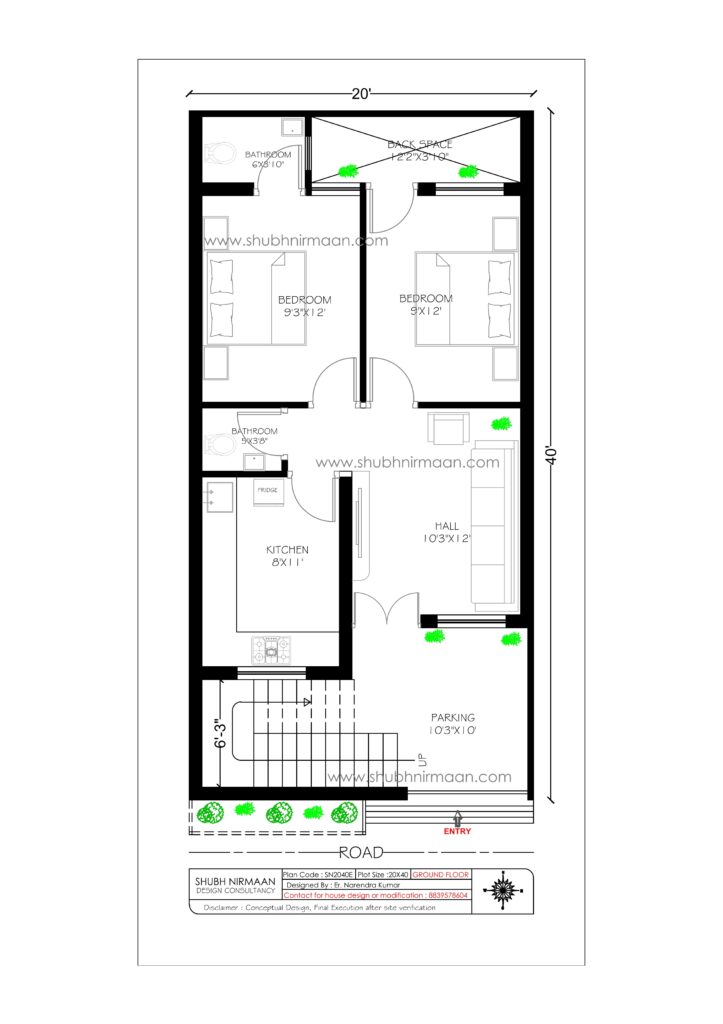 20x40 house plan