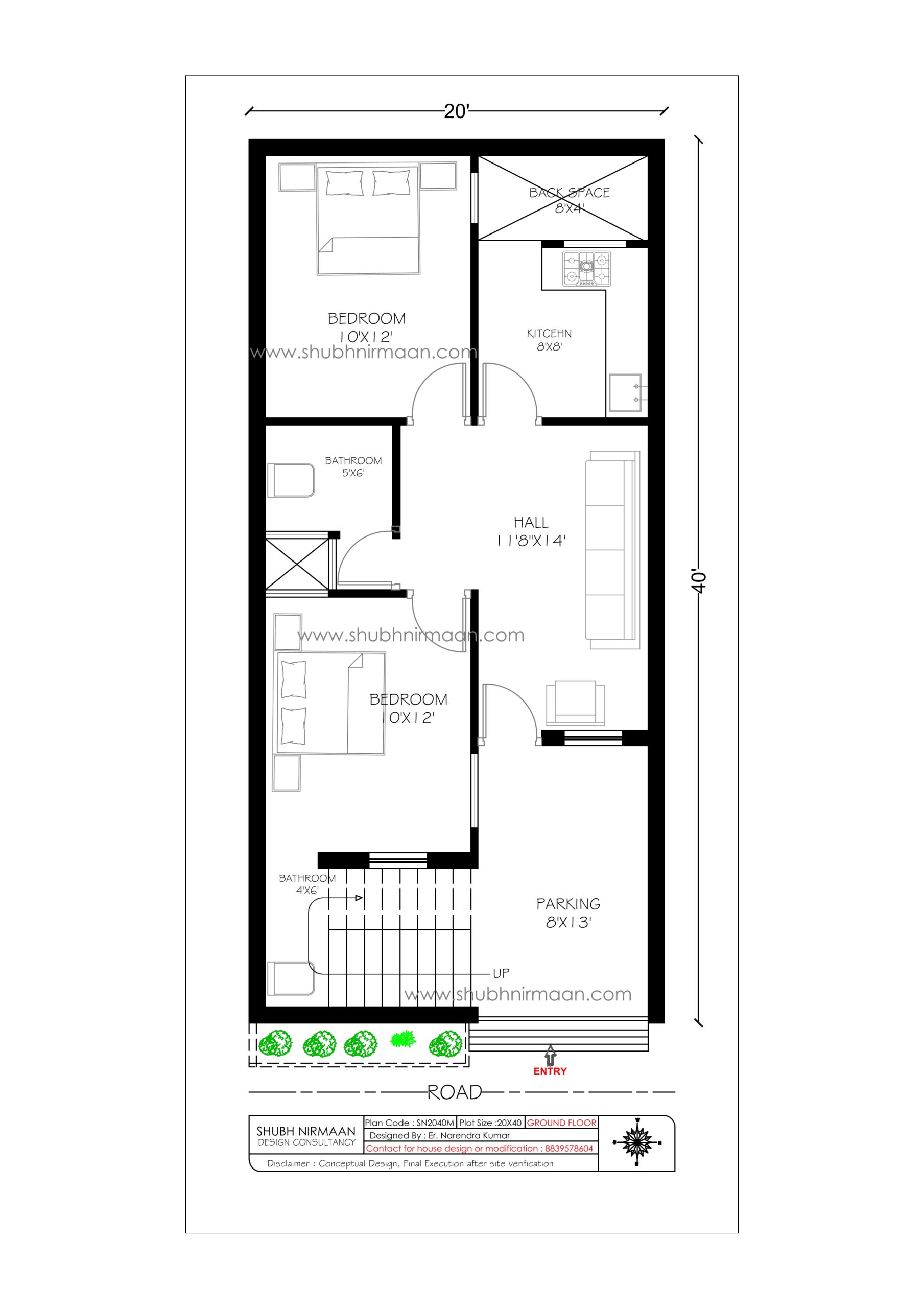 20X40 house plan